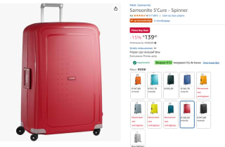 Samsonite S'cure Spinner 75cm voor €129,30 dmv code met Amazon prime