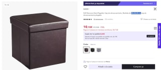 Puff Otomano Klack Plegable por 10,18€ (6,10€ cuenta nueva)