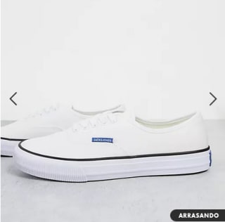 Zapatillas JACK&JONES Blancas de LONA por 9,60€ en Asos
