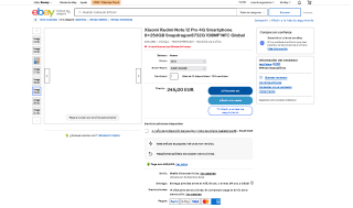 Xiaomi Redmi Note 12 Pro 4G 8+256GB Snapdragon732G 108MP NFC por 208,25€
