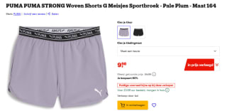Puma Strong meisjes sportshort voor €9,98 bij Bol