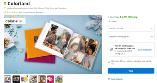 Vierkant fotoboek premium vanaf €6,99 bij Colorland via Groupon