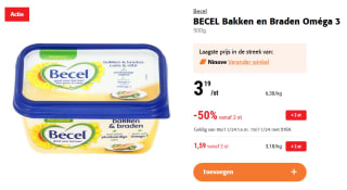 [België] Becel Bakken en Braden Omega3 500g voor €0,80 vanaf 2 stuks bij Colruyt