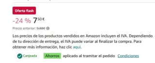 LISEN Cargador Coche USB C Carga Rapida 54W por 4,35€