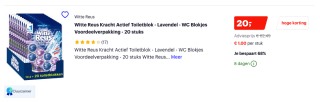 Witte Reus Toiletblok 20 stuks voor €20