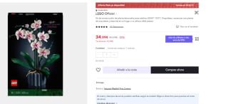 LEGO® Botanical Collection Orquídeas de 608 Piezas por 24.5€