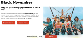 Tot 40% korting op Diamond of Gold abonnementen bij Bobbejaanland