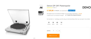 Denon DP-29F Platenspeler - Volautomatisch - Ingebouwde Voorversterker voor €109 bij Audioforum