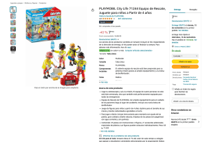 Juguete PLAYMOBIL City Life Equipo de Rescate por solo 7,79€