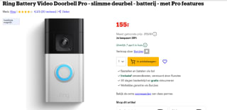 Ring Battery Video Doorbell Pro - slimme deurbel - batterij voor €155 bij Bol