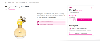 Marc Jacobs Honey 100ml EDP - £32
