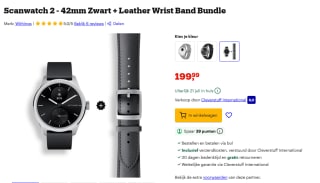 Withings Scanwatch 2 Zwart 42 mm met leren band voor €199,99 bij Bol