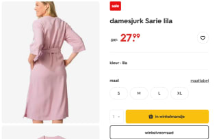 Damesjurk Sarie relaxed fit voor €27,99 bij de Hema