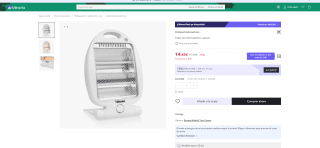 Calefactor radiante marca Tristar KA-5128 por 10,12€