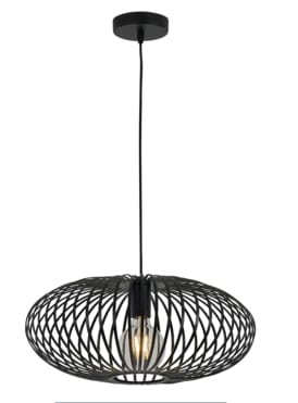 Hanglamp Nora zwart ø45x19cm voor €37,49 bij Karwei