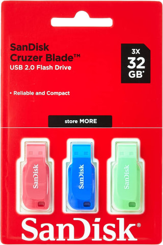 SanDisk Cruzer Blade Memoria USB 2.0, Pack 3 Unidades 32GB por 10,90€