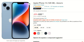 iPhone 14 128 GB voor €699 bij Amazon
