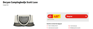 Deryan Scott Campingbedje - Baby tent - Anti-UV 50+ voor €49 bij Kruidvat