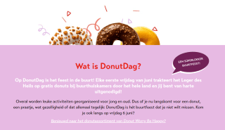 Gratis donuts van Leger des Heils bij buurthuiskamers door het hele land op 6 juni