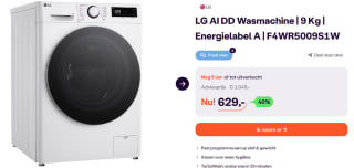 LG F4WR5009S1W Wasmachine voor €629 bij Ibood