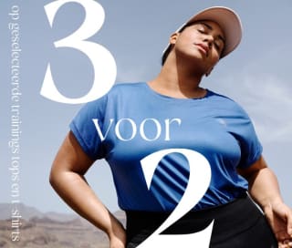 3 halen 2 betalen op tops of T-shirts om te sporten bij Zizzi