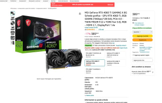 Tarjeta MSI GeForce RTX 4060 Ti GAMING TRIO 8G gráfica por 385,86€