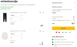 1+1 gratis op alle thermokleding bij HEMA