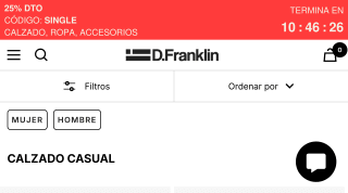 Ropa Calzado 25% descuento 2x1 Gafas D.Franklin por 11/11