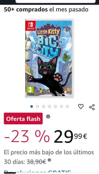 Little Kitty Big City Nintendo Switch por 29,99€.