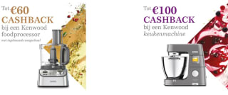 Tot €100 cashback op Kenwood foodprocessor of keukenmachine