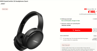 Bose Quiet comfort SE zwart voor €169 bij Media Markt