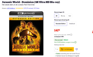 Jurassic World - Dominion (4K Ultra HD Blu-ray) voor €14,69 bij Bol