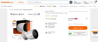Cámara Inteligente Nexxt con bateria por $49.990
