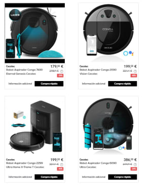 Recopilacion de Robots Aspiradora CECOTEC con Hasta 56% de Descuento en Privalia