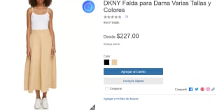 DKNY Falda para Dama por $227 en Costco