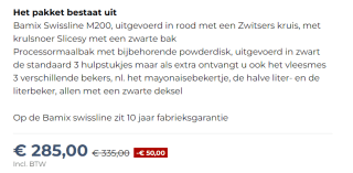 Bamix SwissLine Superbox M200 - Staafmixer voor €285 bij Sensesofliving