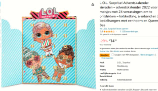 L.O.L. Surprise! sieraden Adventskalender (2022) voor €9,15 bij Amazon
