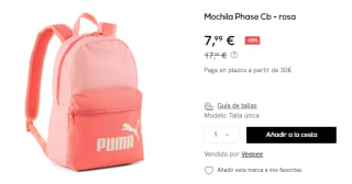 Mochila Puma Phase Cb por 7.99€