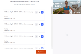 SAPPH Sample Sale Maassluis 1-3 Februari gratis toegang