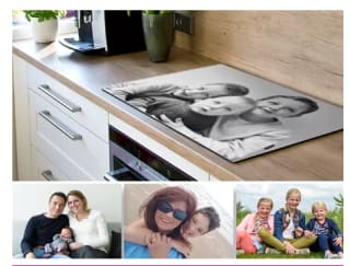 68% korting op gepersonaliseerde inductieplaat beschermers bij Fotocadeau