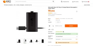 Batería Microsoft Xbox Kit Play & Charge Recargable + Cable USB-C por 19,99€
