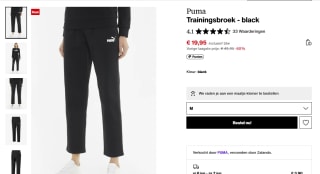 Puma joggingbroek voor €19,95 bij Zalando