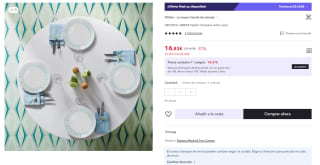 Vajilla 18 piezas vidrio opal Abrar blue Arcopal por 10.1€