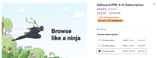AdGuard VPN por 5 años por $812 en Stacksocial