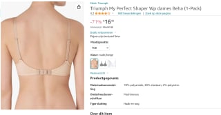 Triumph My Perfect Shaper Voorgevormde BH voor €16,49 bij Amazon