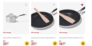 Milano en Napoli pannen met 35% korting bij de Hema