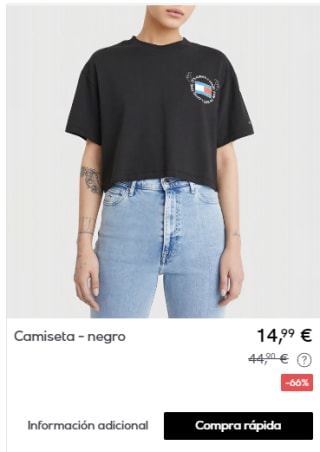 Tommy Hilfiger - Camisetas para ellas hasta 14,99€