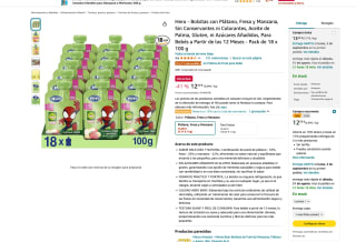 Bolsitas Hero con Plátano Fresa y Manzana Sin Conservantes ni Colorantes Aceite de Palma 18 x 100 g por 12,59€