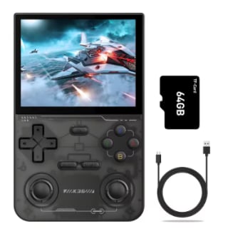Consola juegos portátil GAMINJA K36 con pantalla IPS de 3,5 pulgadas, memoria 64GB por 22,55€