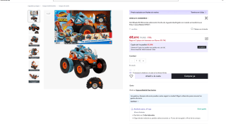 Hot Wheels RC Rhinomite Radiocontrol por solo 65,07€ (Nuevos usuarios 55,07€)